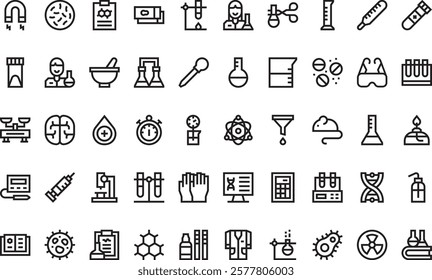 Laboratory icons High-Quality Vector Icons Collection with Editable Stroke. Ideal for Professional and Creative Projects.