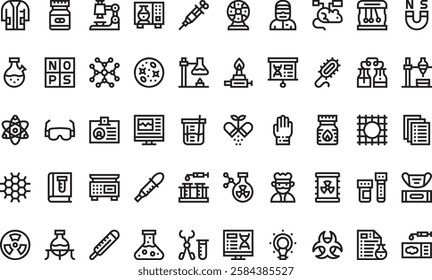 Laboratory icons High-Quality Vector Icons Collection with Editable Stroke. Ideal for Professional and Creative Projects.