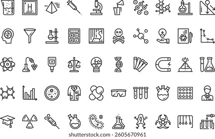 Laboratory icons High-Quality Vector Icons Collection with Editable Stroke. Ideal for Professional and Creative Projects