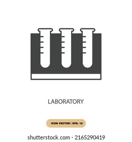 laboratory icons  symbol vector elements for infographic web
