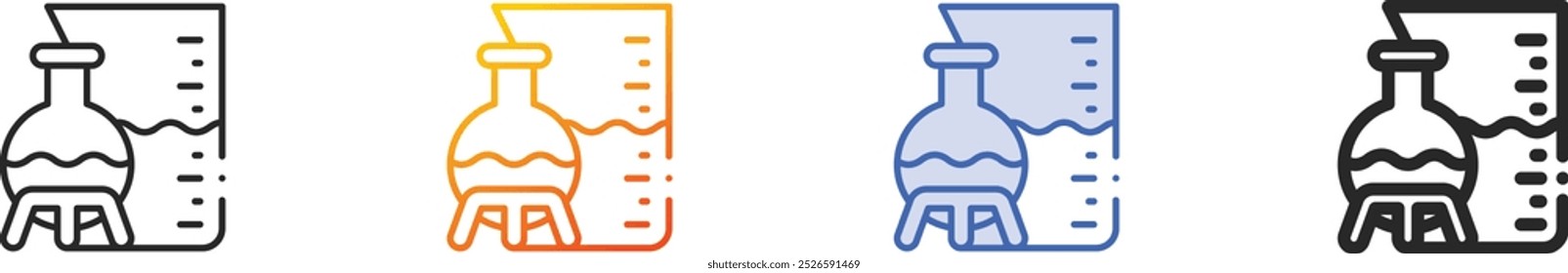 laboratory icon.Thin Linear, Gradient, Blue Stroke and bold Style Design Isolated On White Background