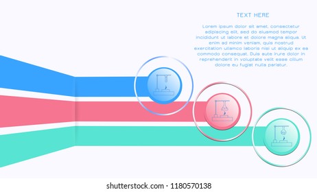 Laboratory infographics, set of vector flat icons