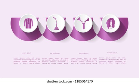Laboratory infographics, set of vector flat icons