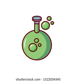 laboratory instrument with bubbles on white background vector illustration design