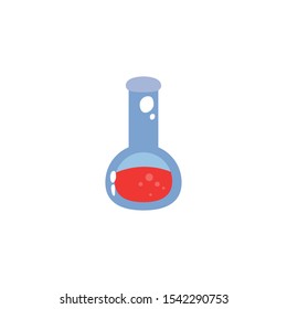 laboratory instrument with bubbles on white background vector illustration design