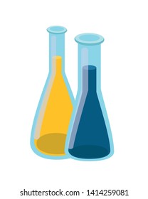 laboratory instruments in white background