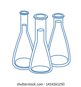 laboratory instruments in white background