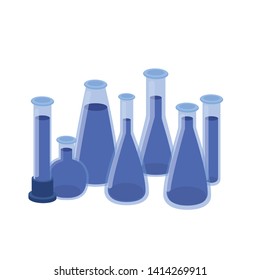 laboratory instruments in white background