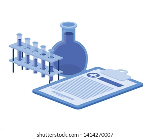 laboratory instruments in white background