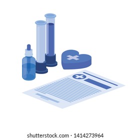 laboratory instruments in white background