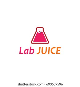 Laboratory Juice logo design with unique illustration