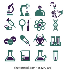 laboratory, lab icon set