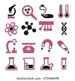 laboratory, lab icon set