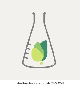 laboratory leaf medicine icon vector