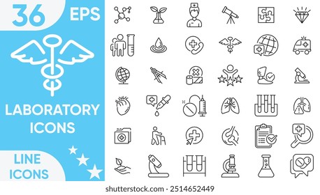 Icono de línea de laboratorio Vector e ilustrador