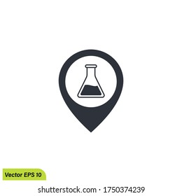 laboratory location icon illustration simple design element logo template