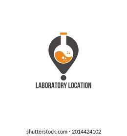 ilustración de logotipo de ubicación de laboratorio