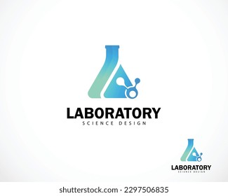 laboratory logo creative molecule science lab design modern