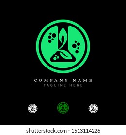 laboratory logo design, lab icon, science lab - vector