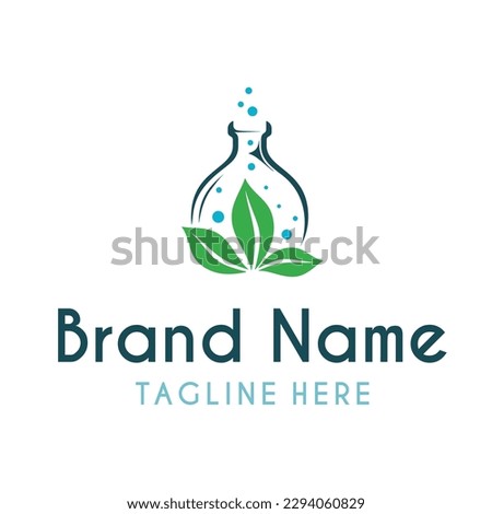 laboratory logo design. symbol of science and health