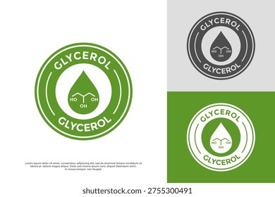 Laboratory logo featuring a water drop with a chemical molecular structure, ideal for pharmaceutical, cosmetic, or liquid science brands.