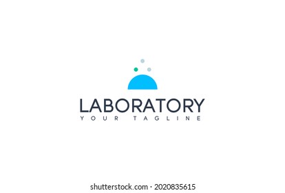 Laboratory logo icon design template vector elements for your company brand. line style