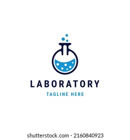 Plantilla de diseño de icono de logotipo de laboratorio vectores planos