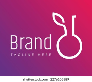 Laborlogo-Symboldesign-Vorlagenelemente. Eco Laborlogotype. Für das Branding und Unternehmenslogos geeignet.
