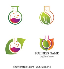 Laboratory logo icon set design