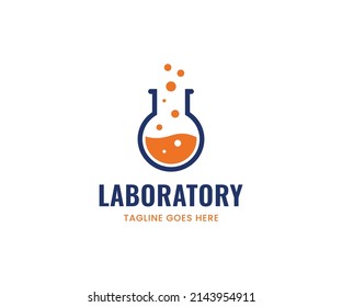Logotipo de laboratorio. Arte vectorial con logotipo de laboratorio, iconos y gráficos.