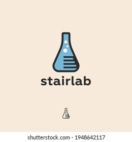 laboratory logo minimalist with double meaning