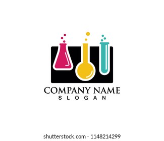Laboratory logo and symbols vector lab