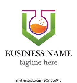 Laboratory logo template vector icon design