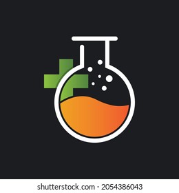 Laboratory logo template vector icon design