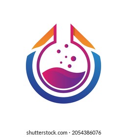 Laboratory logo template vector icon design