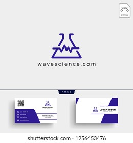 Laboratory logo template vector illustration and business card