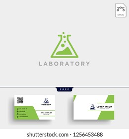 Laboratory Logo Template Vector Illustration And Business Card