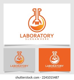 laboratory logo vector design template