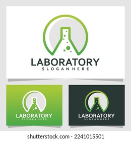 laboratory logo vector design template