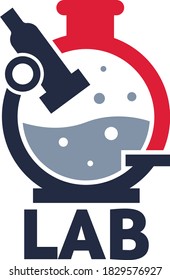 Laboratory logo vector graphic concept 