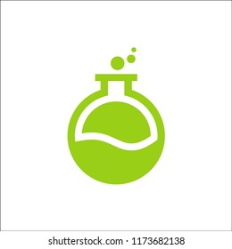 laboratory logo vector green color,Potion Bottle Icon