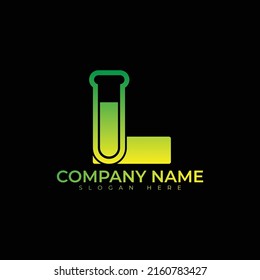 Diseño de ilustraciones vectoriales con logotipo de laboratorio
