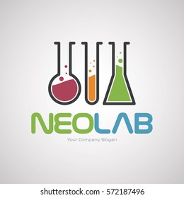 Laboratory Logo. Vector Logo Template.