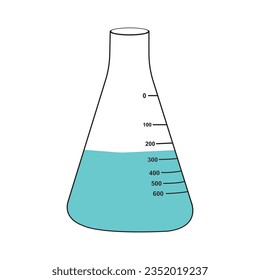 Laboratory measuring cup icon vector illustration symbol design