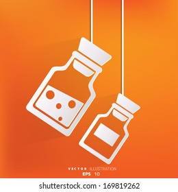 Laboratory medical flask