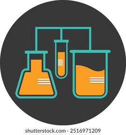 Laboratory and medical services icon flat vector design.