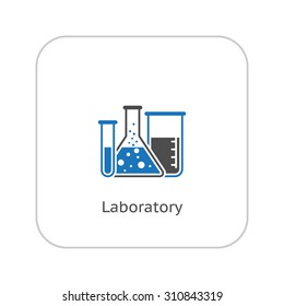 Laboratory and Medical Services Icon. Flat Design. Isolated.