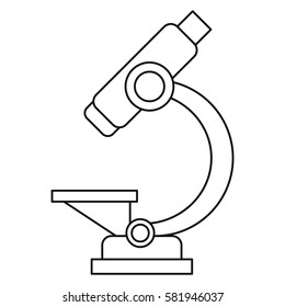 laboratory microscope equipment icon thin line