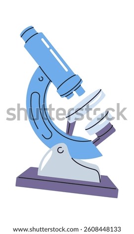 Laboratory microscope hand-drawn science supply