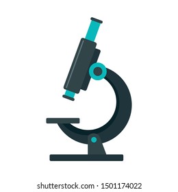 Laboratory microscope icon. Flat illustration of laboratory microscope vector icon for web design